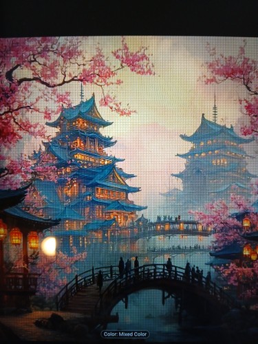 Stamped cross stitch asian - stamped,