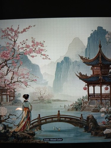 Stamped cross stitch asian - stamped,