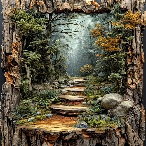 Forest diamond art kit - forest,