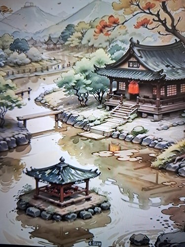 Printed cross stitch - stitch, asian