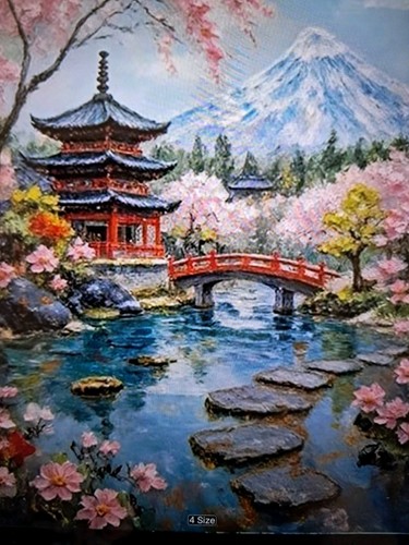 Printed cross stitch japanese - printed,