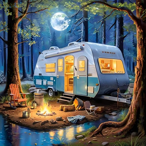 Camping landscape diamond - landscape,