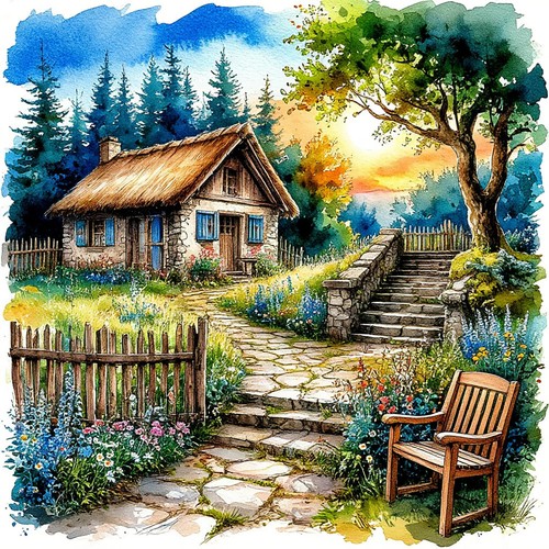 Landscape diamond painting - diamond,